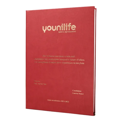 Dandy: tesi rigida in similpelle goffrata rossa