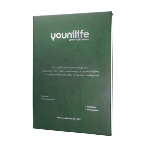 Dandy: tesi rigida in similpelle goffrata verde